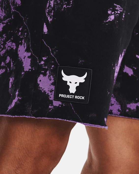Men's Project Rock Rival Fleece Shorts, Purple, pdpMainDesktop image number 3